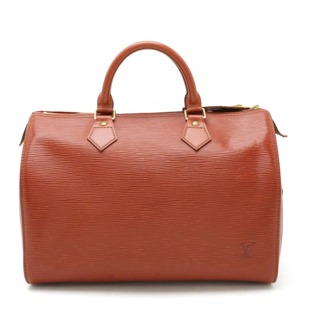 LOUIS VUITTON Epi Speedy Handbag Boston Bag Leather Kenya Brown